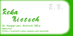 reka nietsch business card